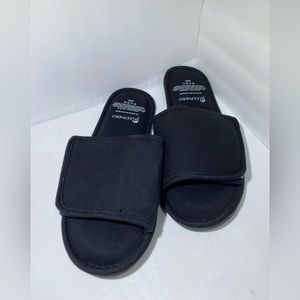 SLEEPHERO Cushioned Slip On Slippers with Velcro- Black- Women’s S/M, NWOT
